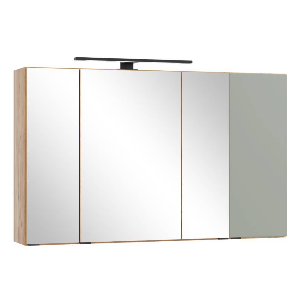 Badezimmer Spiegelschrank in Graugrün - Bibiana