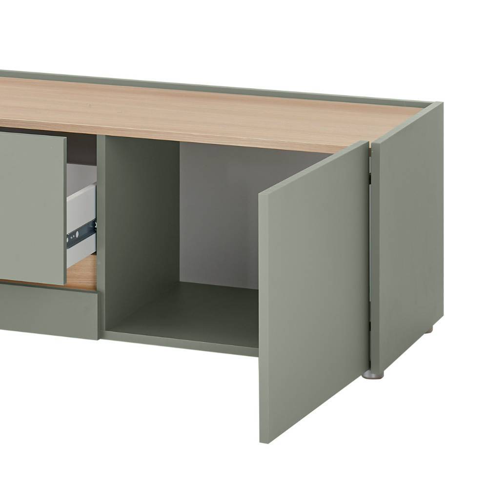 TV Anbauwand Kombi in Graugrün - Socotta (dreiteilig)