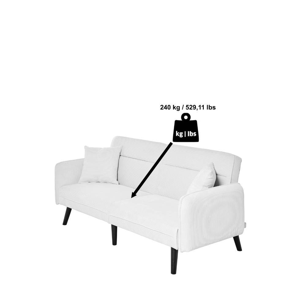 Klappcouch in Oliv Grün Boucle - Pancratias