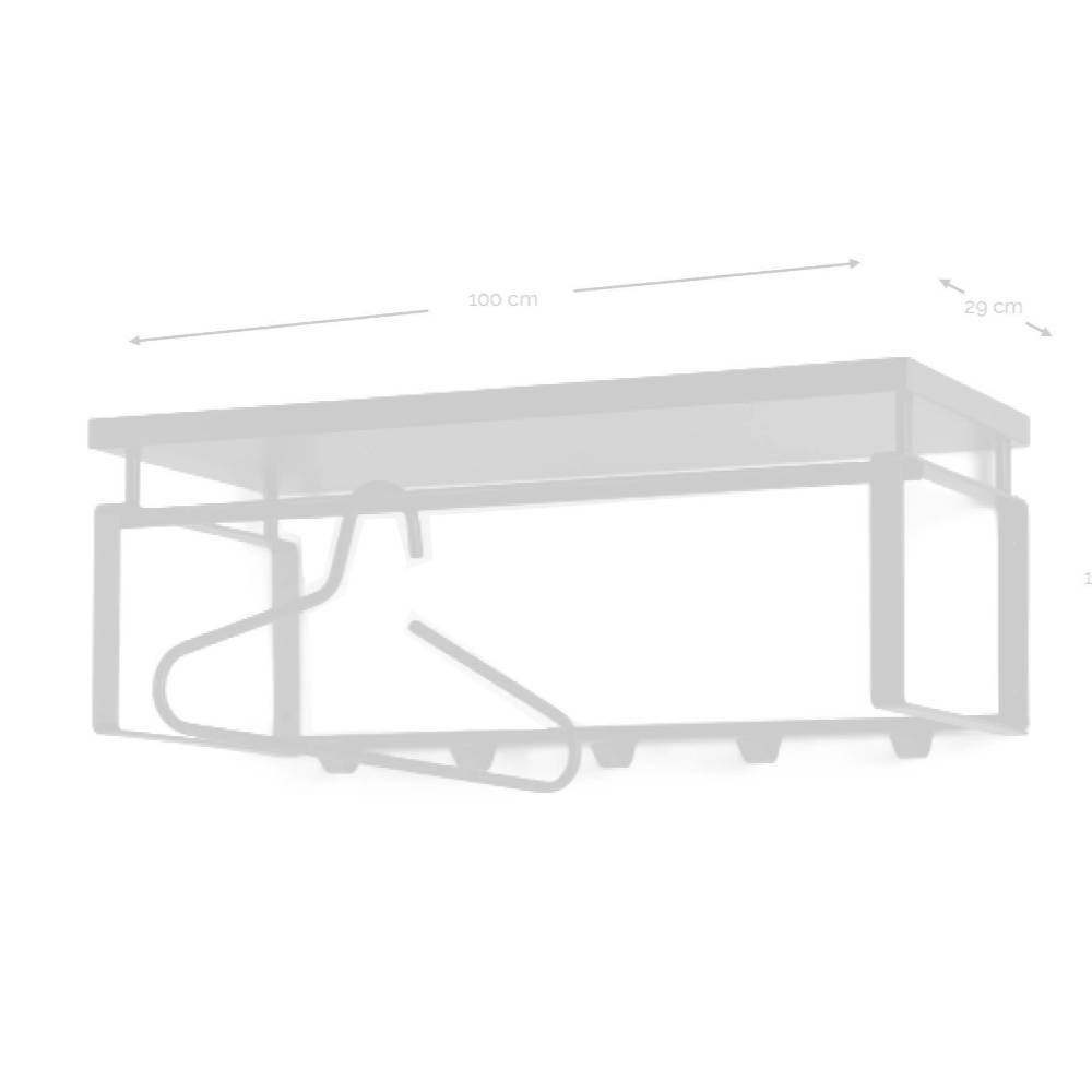 Flurgarderobe Maße und Abmessungen in 100 cm Breite und 29 cm Tiefe – Cestrina