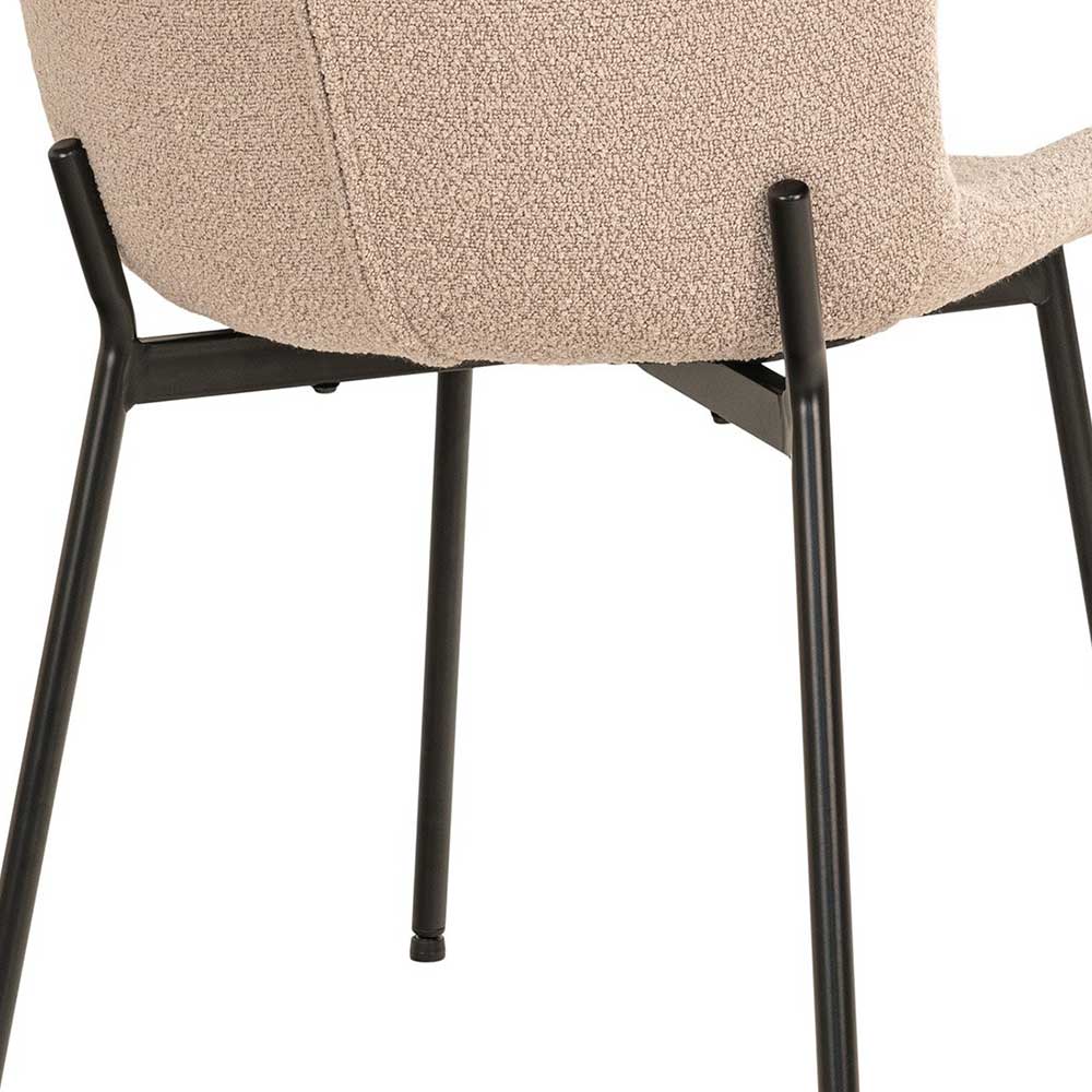Boucle Esszimmerstuhl in Beige - Coals (2er Set)