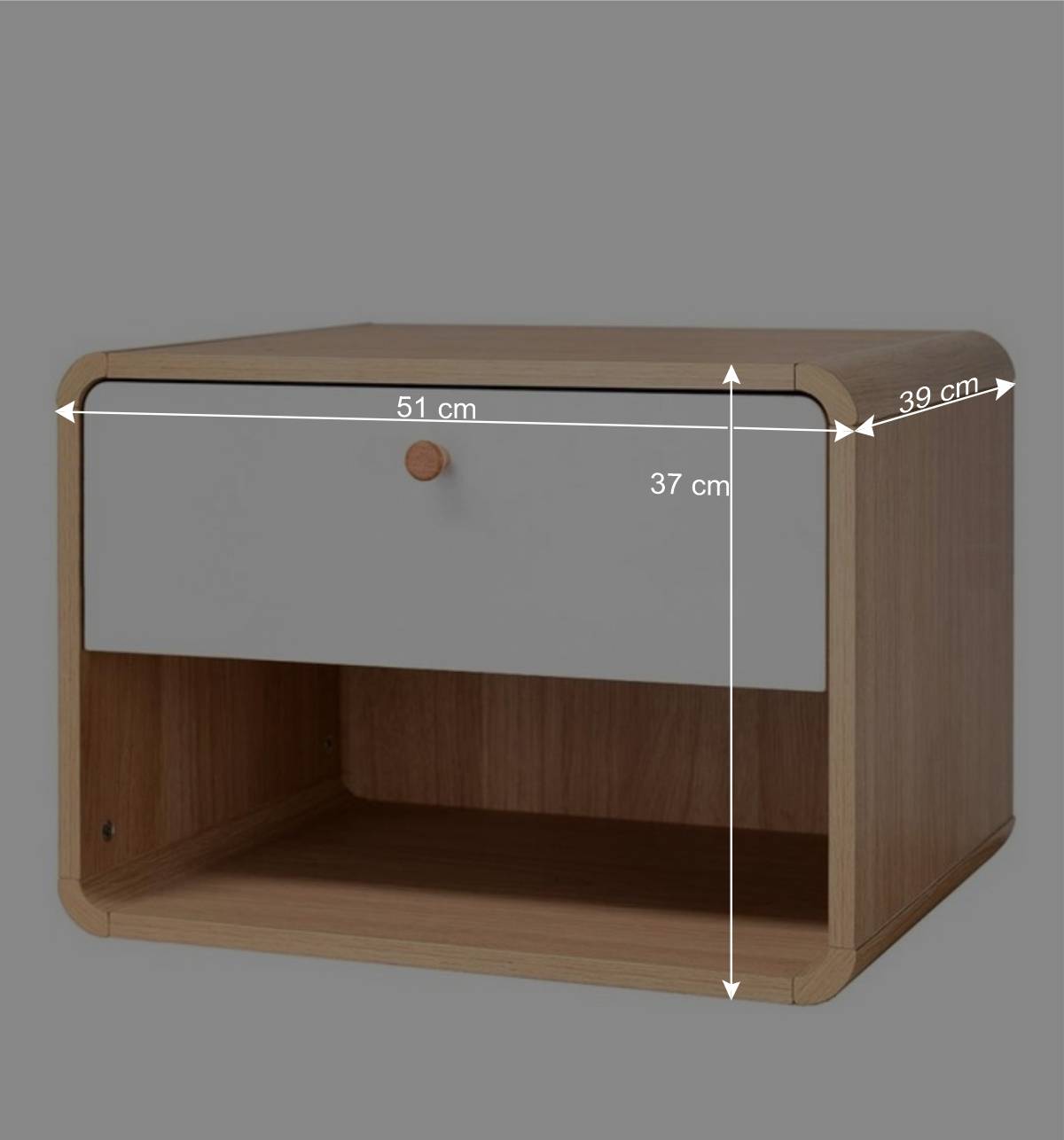 Hängende Nachtkonsole im Skandi Design - Jendren