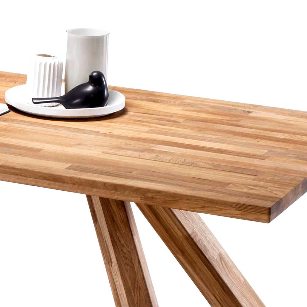 Massiver Holztisch Runiera aus Eiche 200x100cm