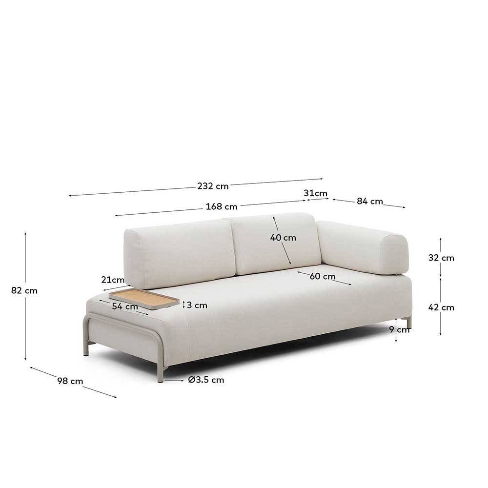 Chenille Couch im Skandi Design - Turena