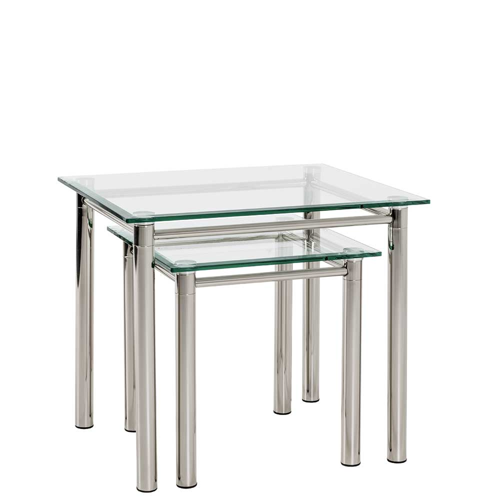 Eleganter Zweisatztisch aus Glas - Soonga (zweiteilig)