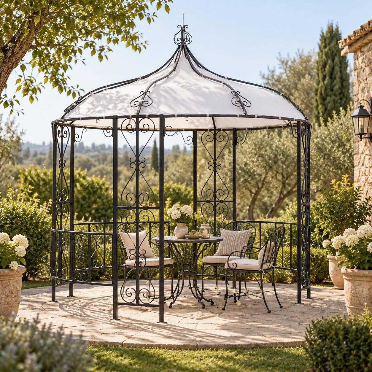 Romantischer Pavillon Javirella in Rund 300 cm