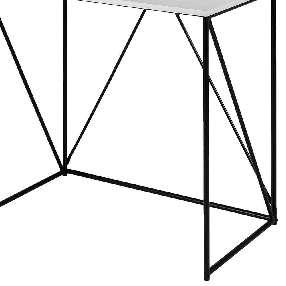 Loft Design Schreibtisch in Schwarz Weiß Plexino 80x48 cm