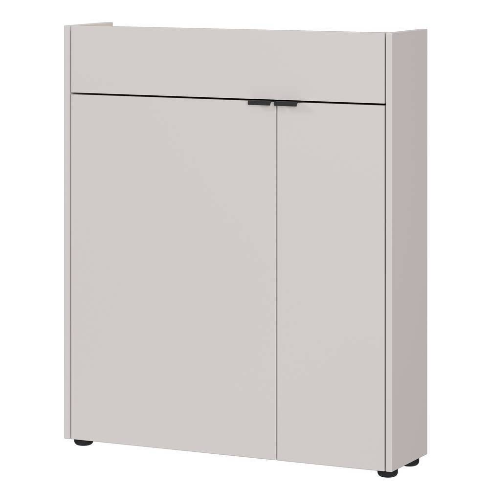 Schlanker Flurschrank in Hellgrau - Adendras
