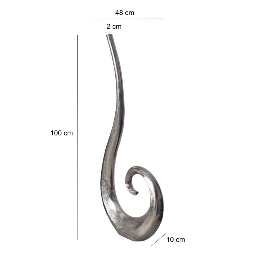 Design-Bodenvase in Silber - Keyva