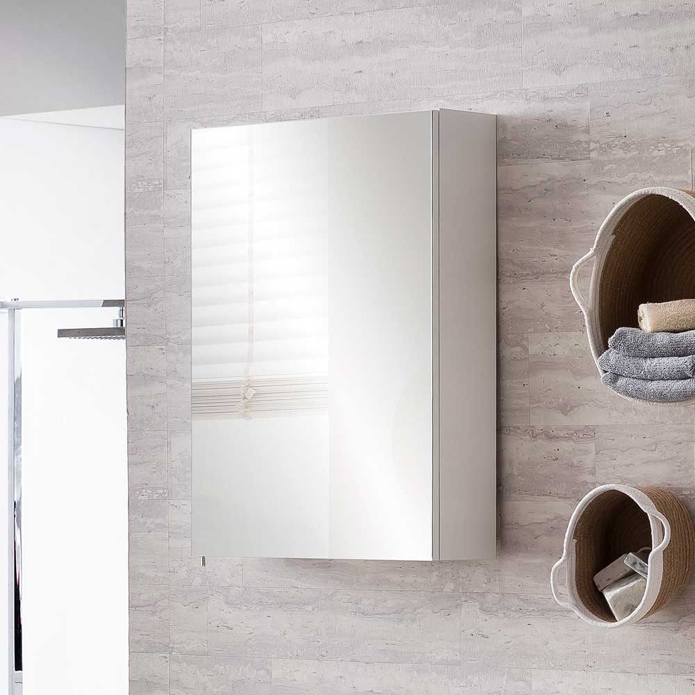 Badezimmer Spiegelschrank in Weiß 1-türig - Etravia I