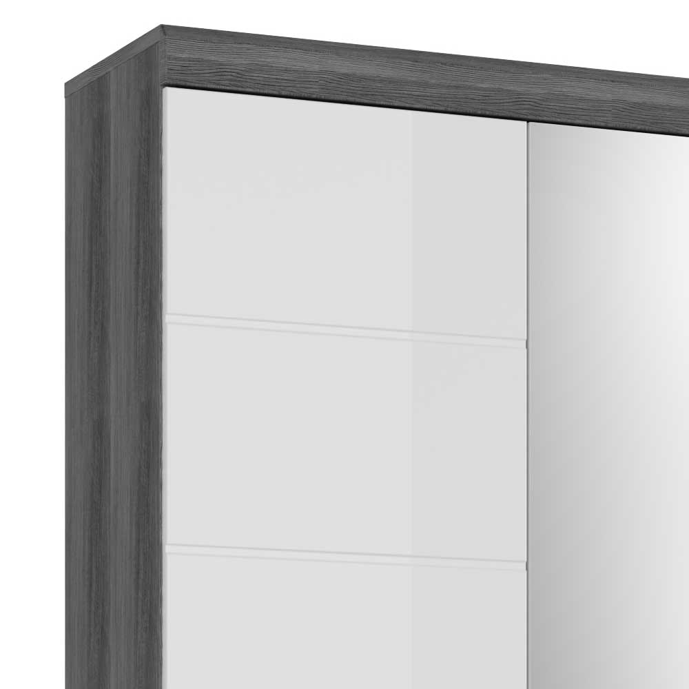 Flurschrank mit Spiegeltür in Weiß HG - Nancys