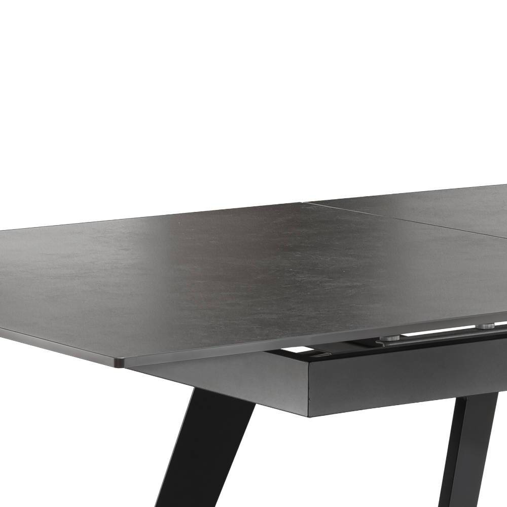 Keramik-Ausziehtisch in schwarzer Steinoptik - Montone