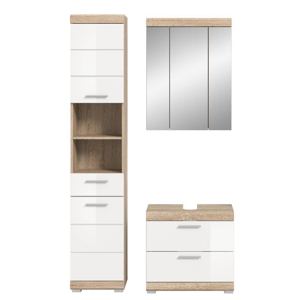 Badmöbel Set 97 cm breit - Calbanyara (dreiteilig)