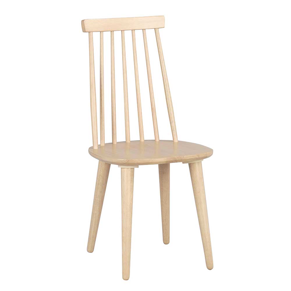 Massivholz Stühle Jarana in White Wash lackiert (4er Set)