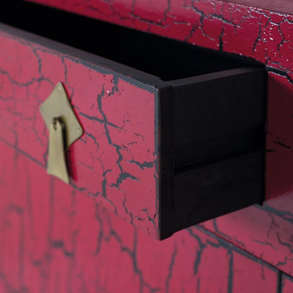 Rotes Sideboard im asiatischen Stil - Andino