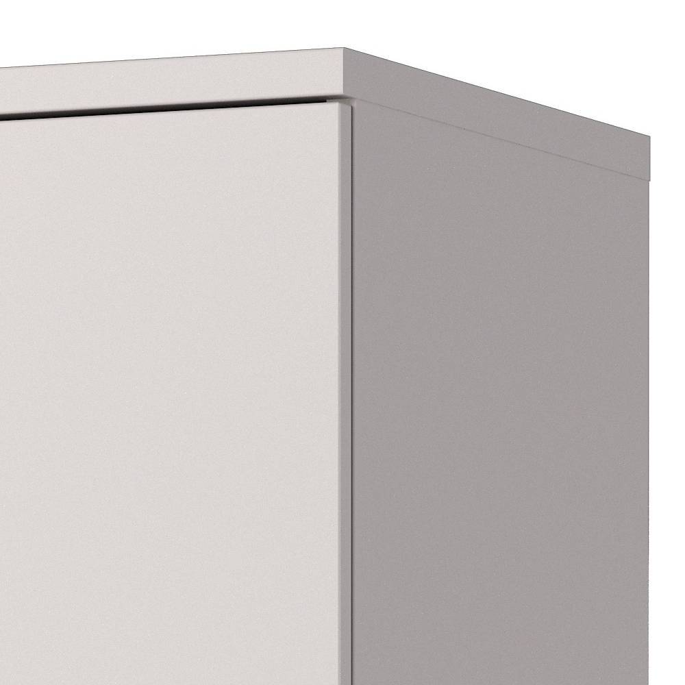 Aktenschrank in Hellgrau mit Schwarz - Great