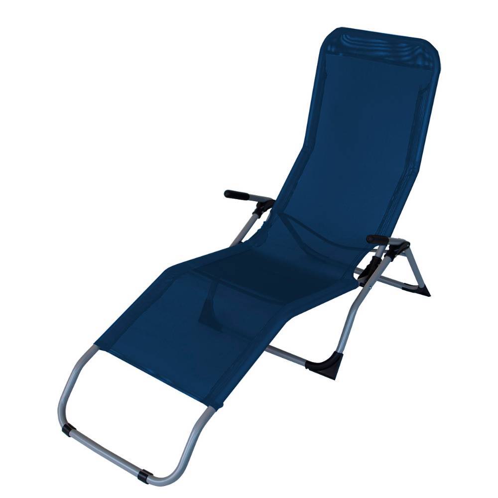 Bäderliege in Blau mit Grau - Ramia (2er Set)