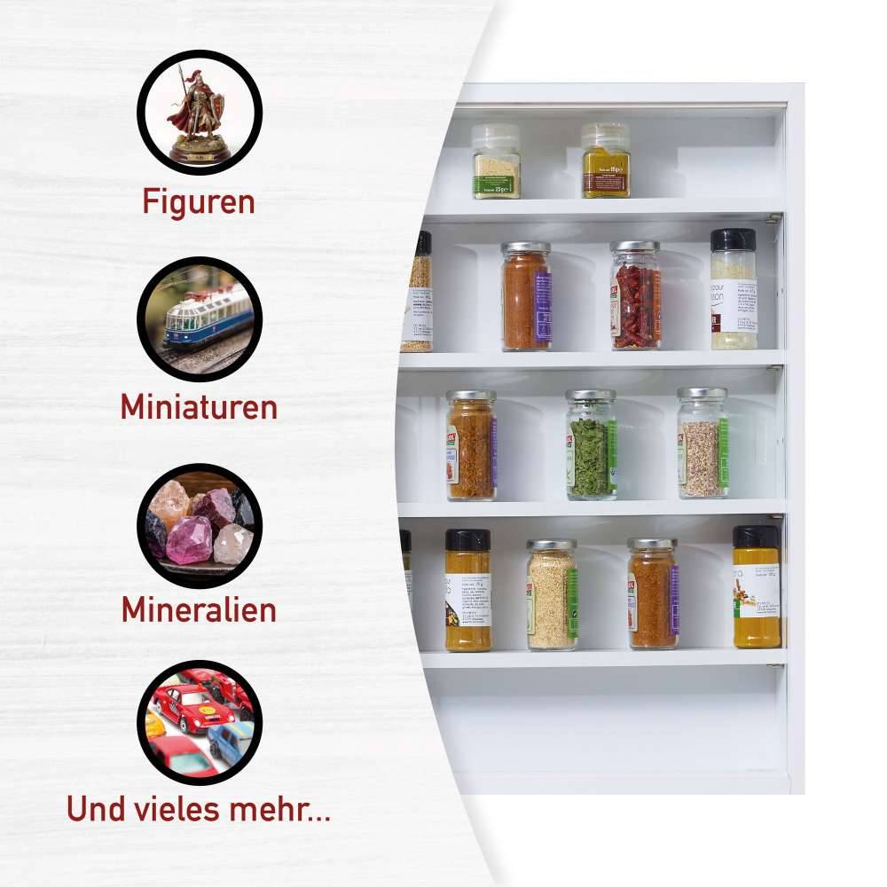 Hängevitrine für Sammlungen in Weiß - Valdissa