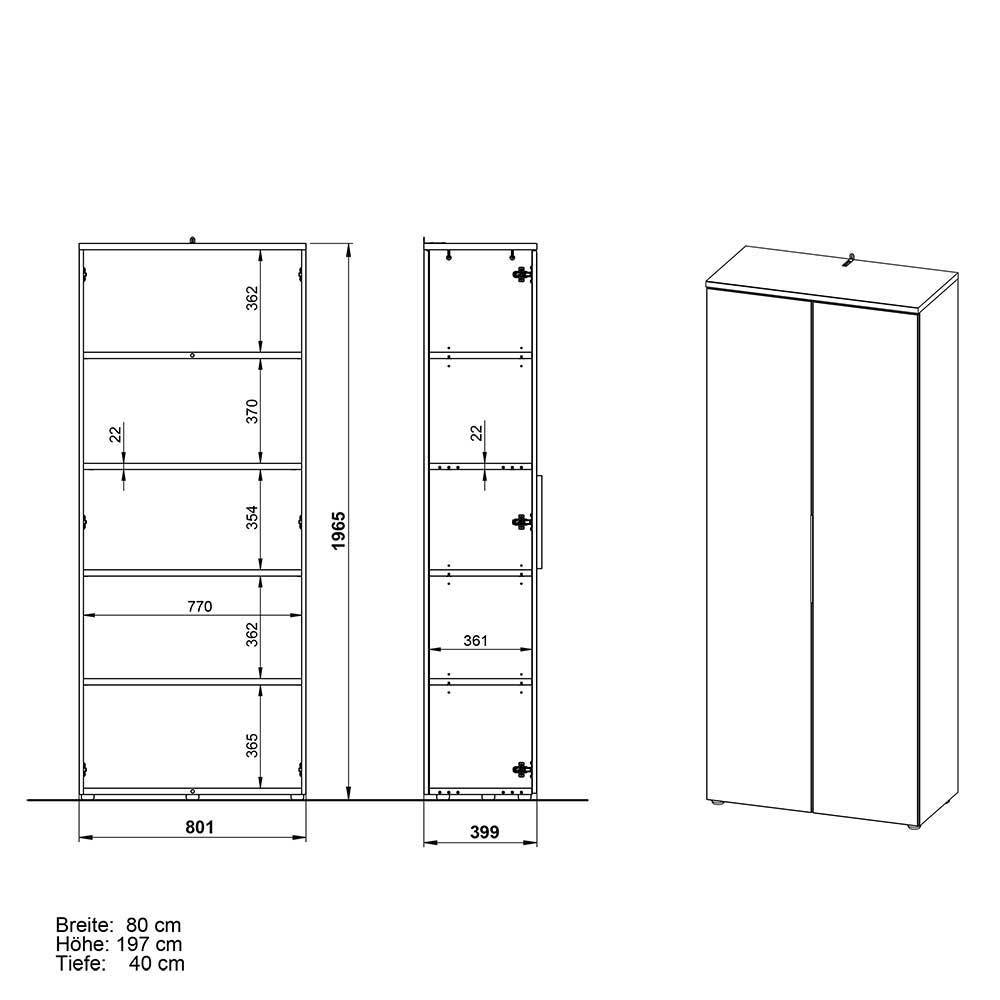 Büro Stauraum Set zweifarbig - Sparkle (dreiteilig)