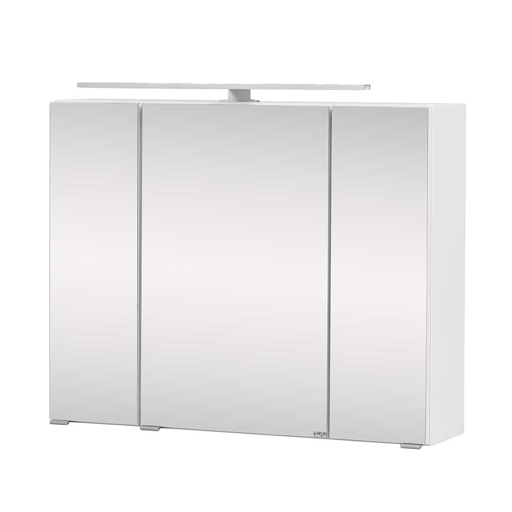 Weißer Badezimmer Spiegelschrank mit LED Licht - Anjunica