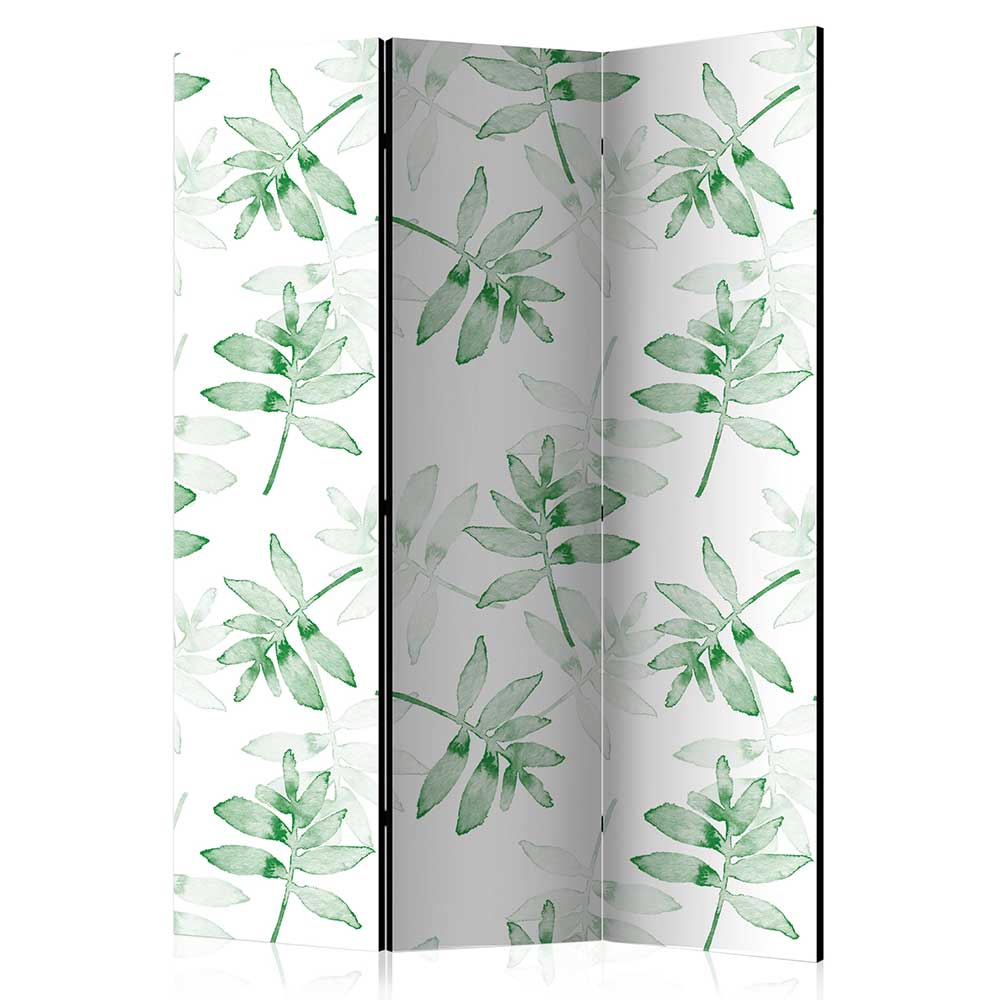 Spanischer Raumteiler mit grünem Blätter Motiv - Darcovia