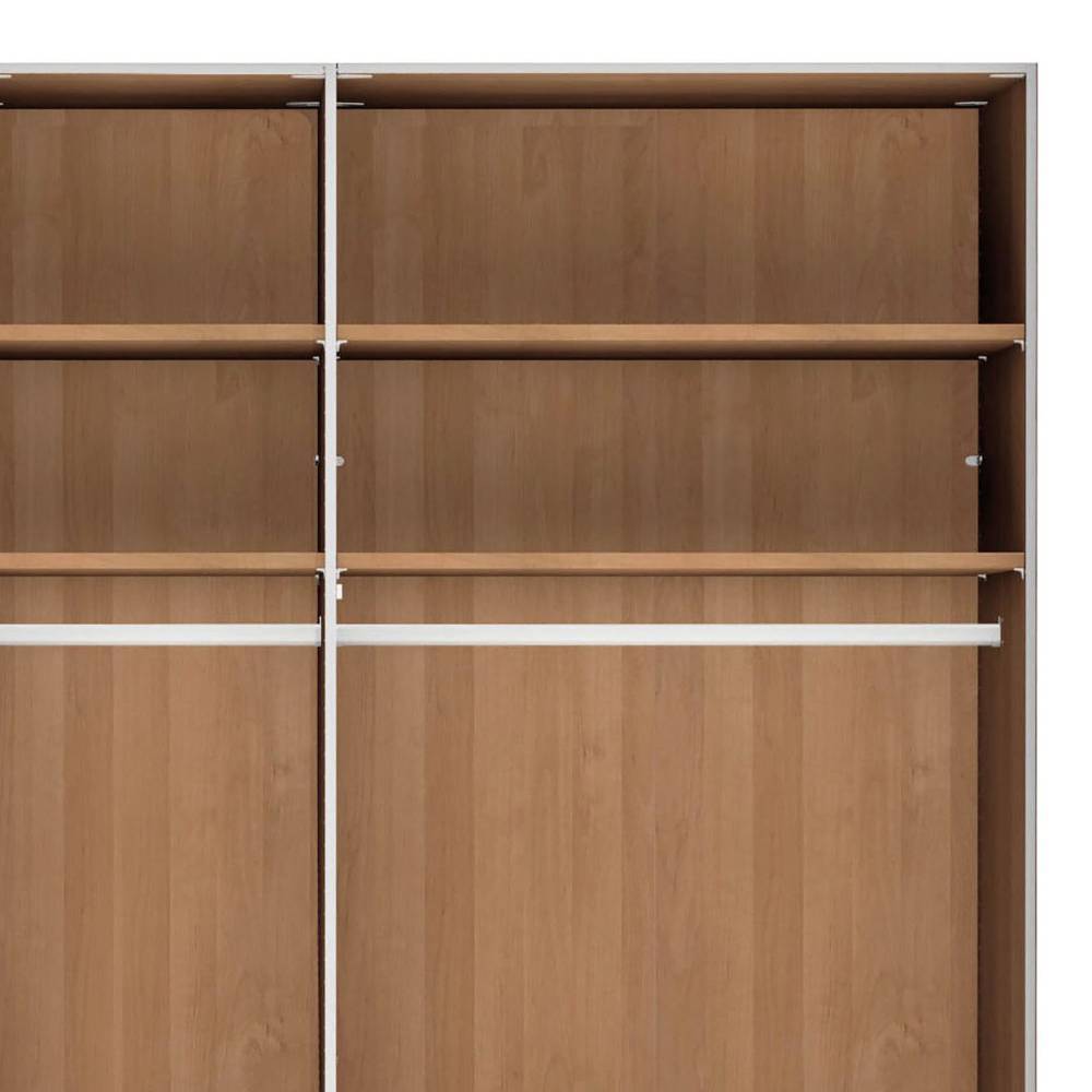 7-türiger Schlafzimmerschrank mit Glas Front - Hung
