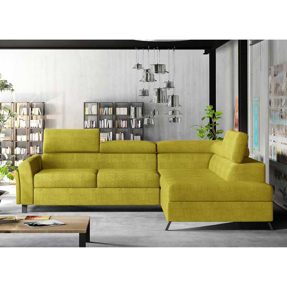 Funktionseckcouch in Currygelb - Raidah
