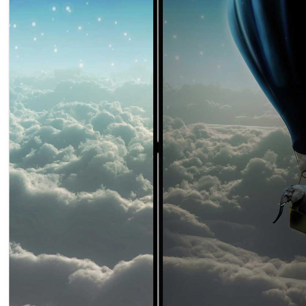 Paravent Ballon über den Wolken bei Nacht - Abapo