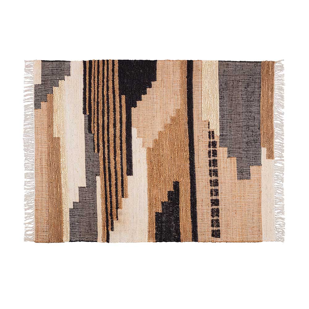 Kurzflor Vintage Look Teppich mit Orient Muster in Beigegrau - 240x170 cm -  Orbits