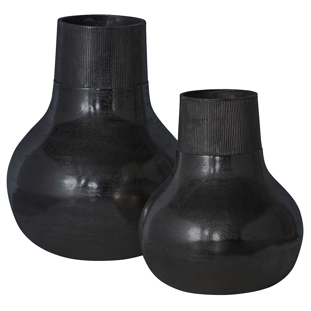 Vasen aus Aluminiumguss - Elzias (2er Set)