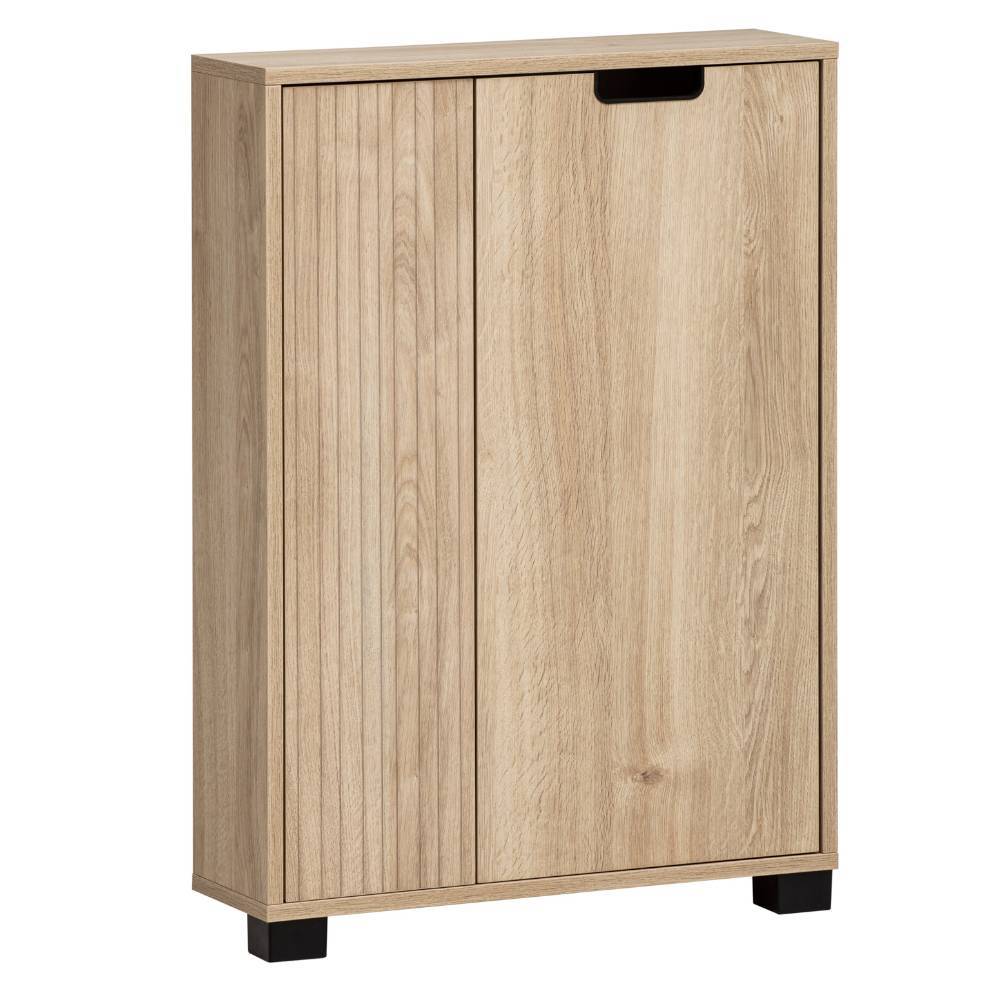 20 cm tiefer Flurschrank in Holzoptik Weißeiche - Danascov