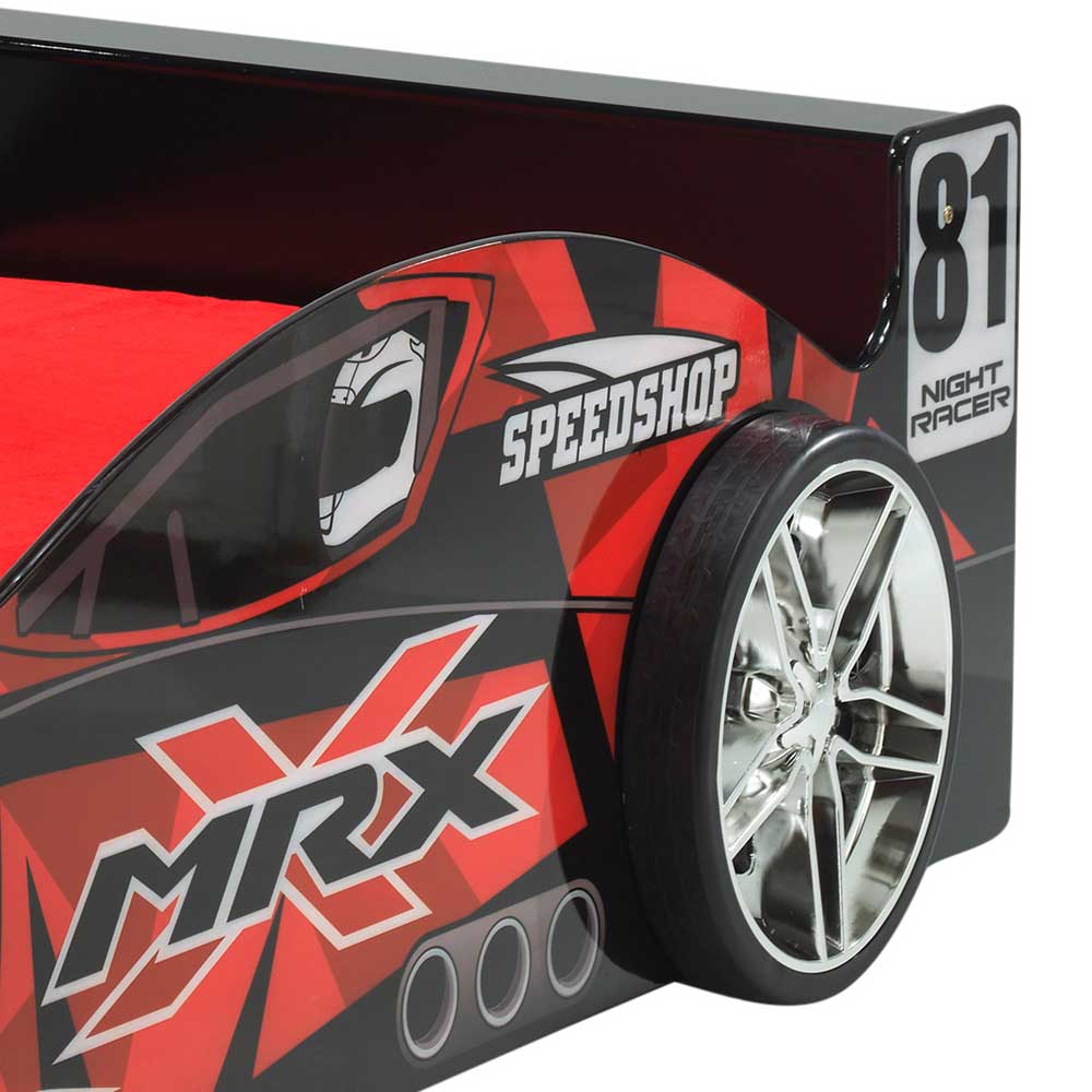 Autobett mit Matratze - Rennwagen Design - Olivo