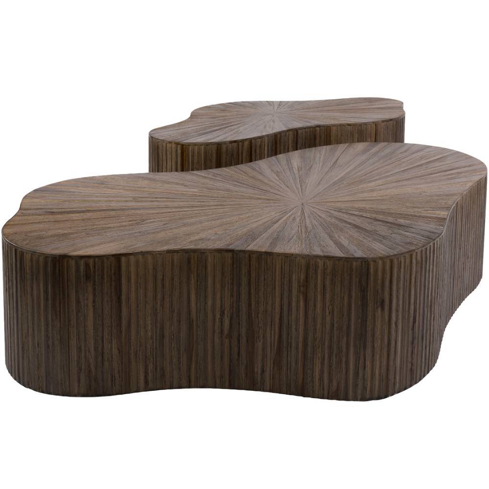 Wohnzimmertisch Duo aus Teak Massivholz - Lepura (zweiteilig)