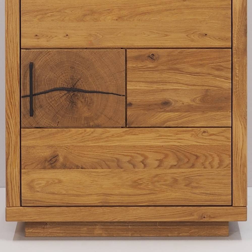Vitrinenschrank aus Eiche Massivholz - Hugo