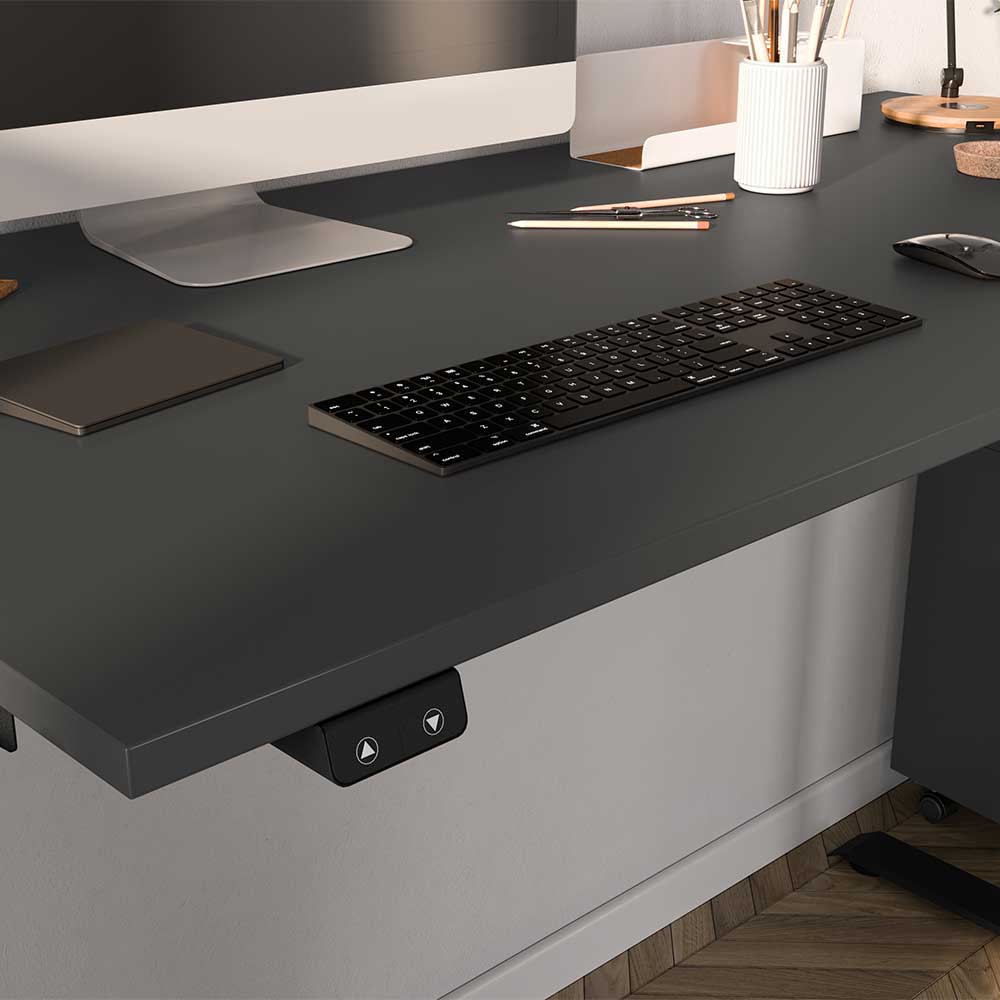 Elektrisch verstellbarer Bürotisch & Rollcontainer - Tila (zweiteilig)