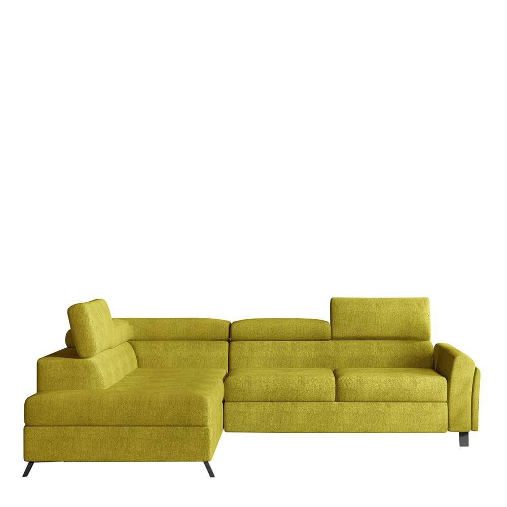 Funktionseckcouch in Currygelb - Raidah