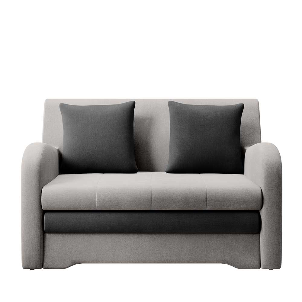 Velours-Schlafsofa in Hellgrau und Dunkelgrau - Praki