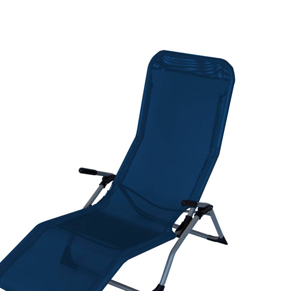Bäderliege in Blau mit Grau - Ramia (2er Set)