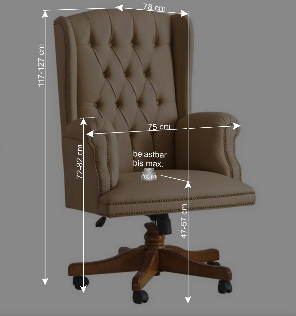 Schreibtischsessel in italienischem Design - Drosalimo