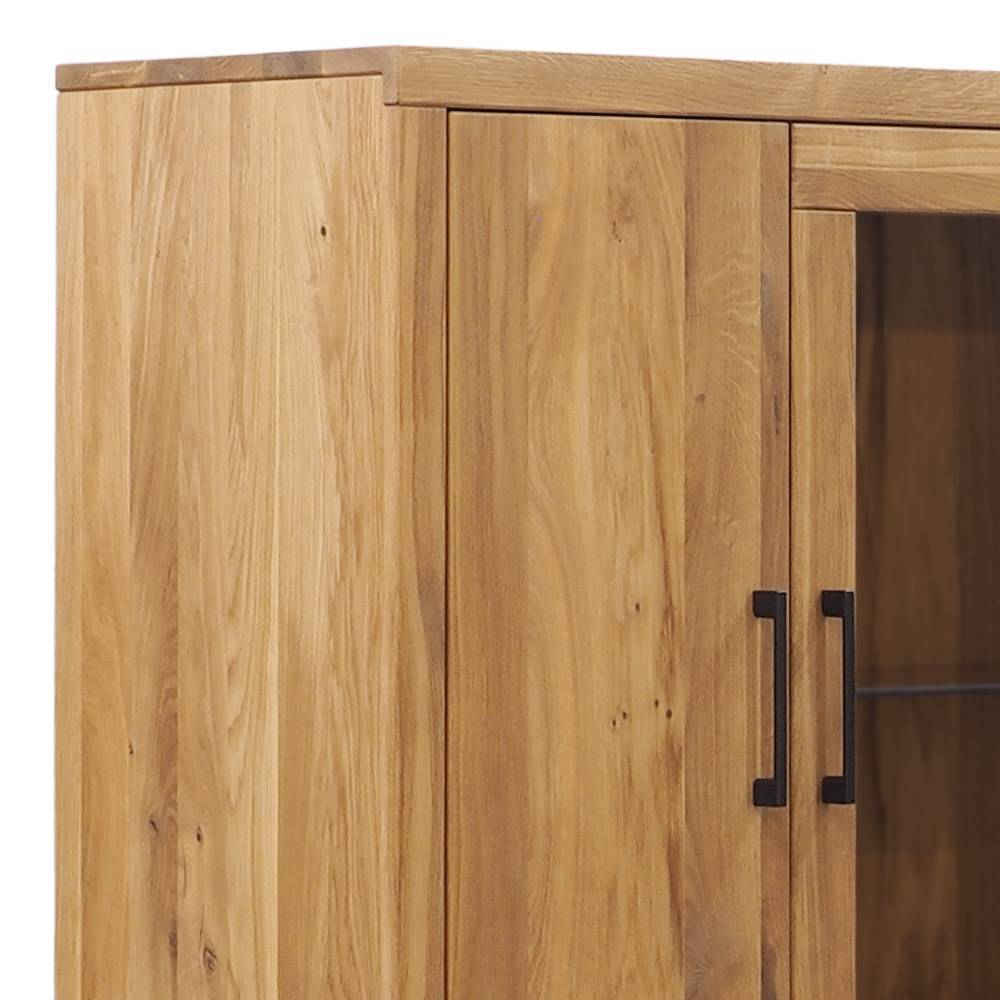 Schrank aus Eichenholz mit Glaseinsatz - Hugo