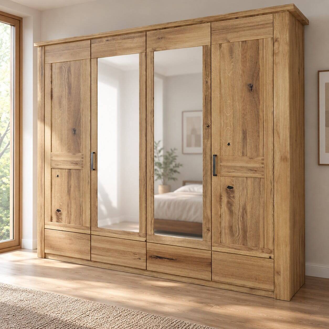 Landhauskleiderschrank aus Asteiche - Riostar