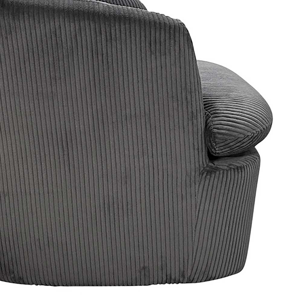 Drehbarer Sessel mit Breitcord Bezug - Actino
