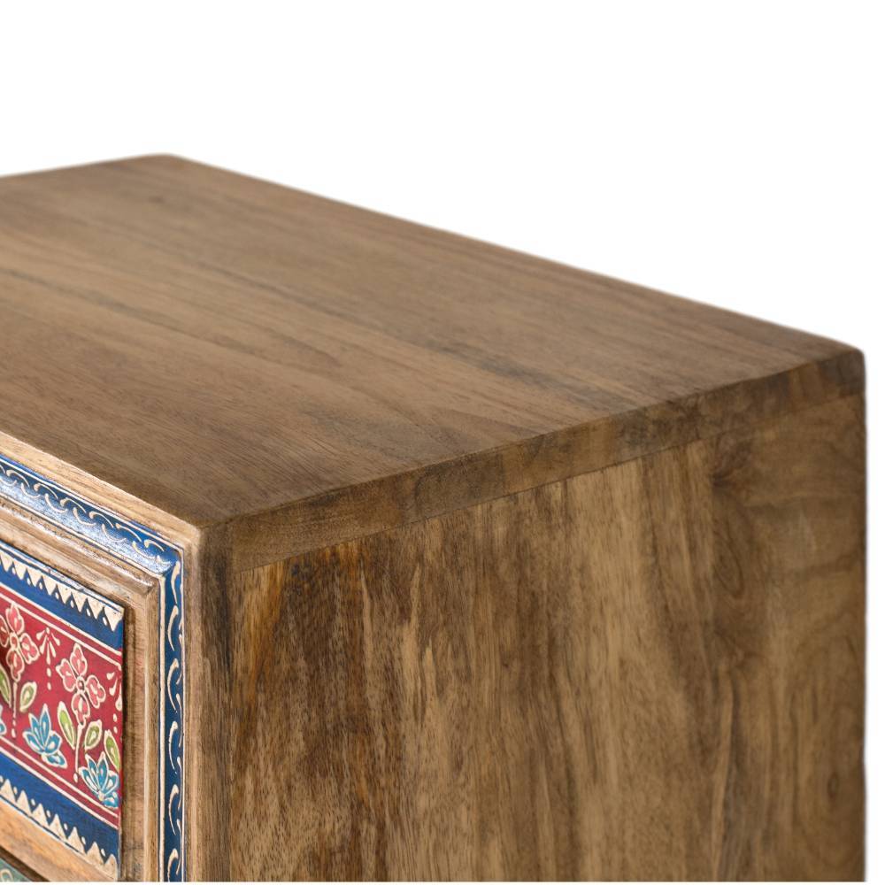 Boho Style Kommode mit bunter Bemalung - Estegan