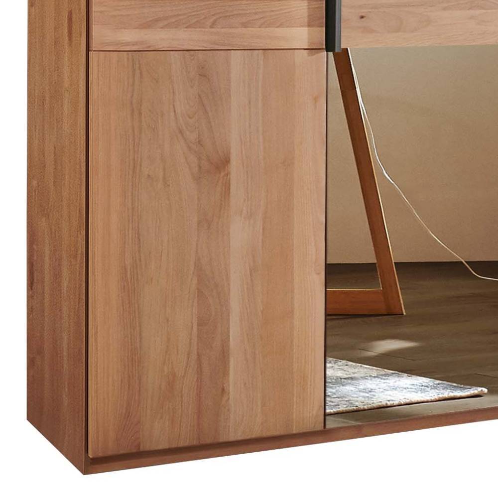 3-türiger Schlafzimmerschrank mit einer Spiegeltür - Murray