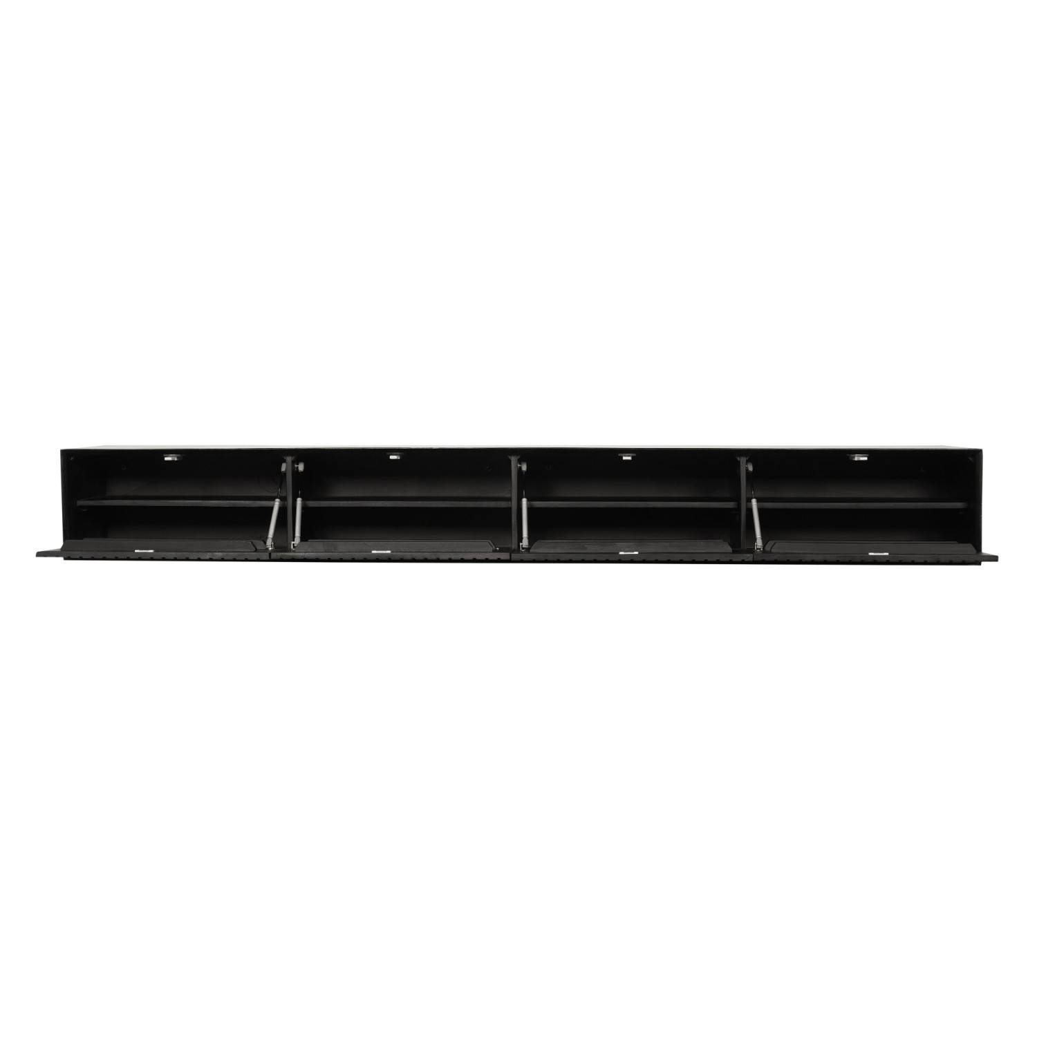 Offenes TV Lowboard 240 cm breit mit vier Fächern und Gasdruckfedern – Jusitc