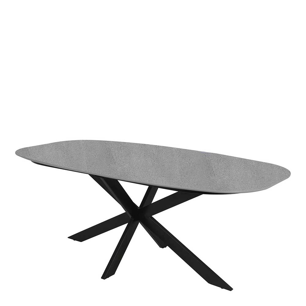 Esszimmer Tisch mit HPL in grauer Steinoptik - Fortlanda