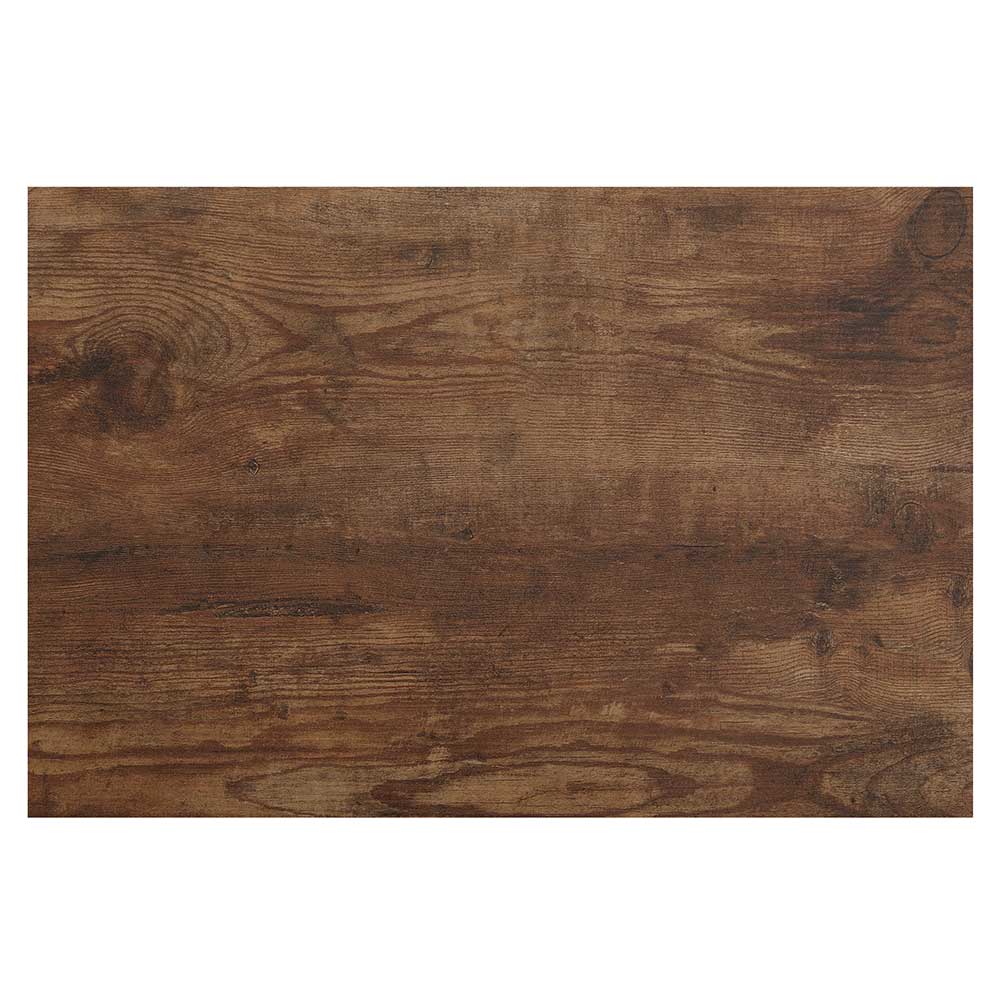 Detailansicht der robusten dunkelbraunen Holztischplatte mit natürlicher Maserung für den Essbereich – Miolosan