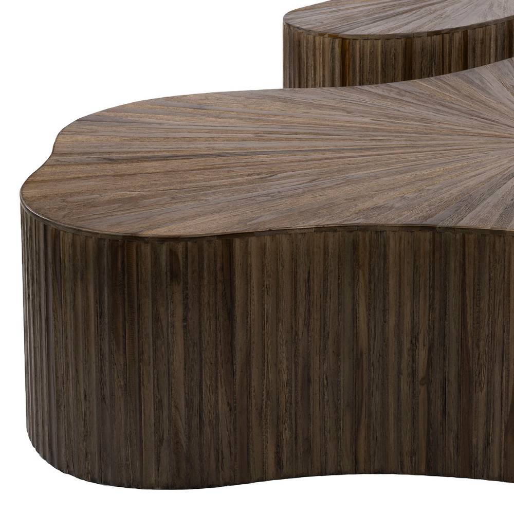 Wohnzimmertisch Duo aus Teak Massivholz - Lepura (zweiteilig)