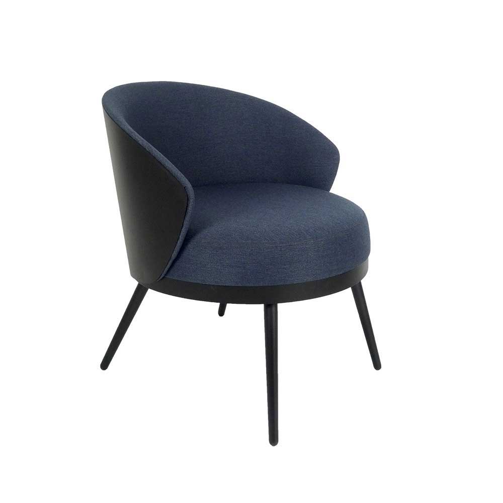 Design Sessel in Blau Schwarz - Lagossan