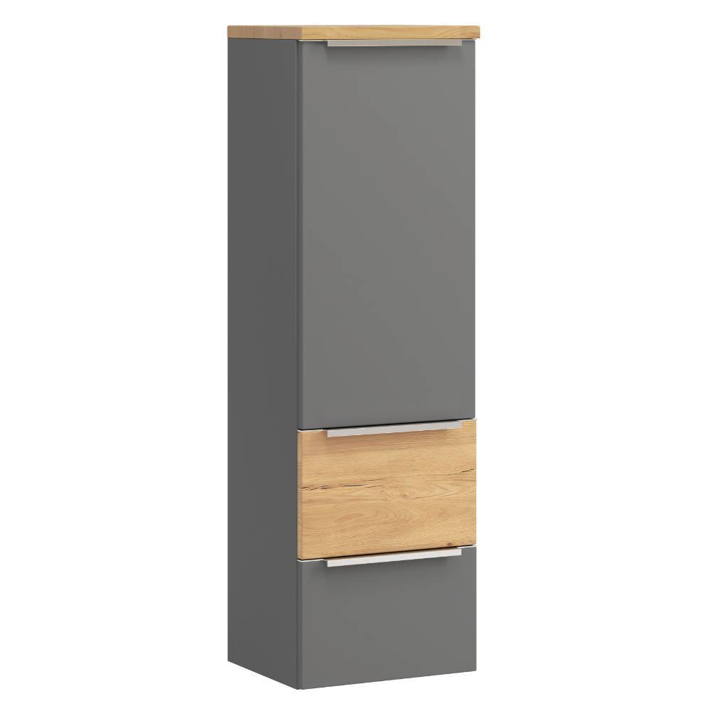 Hängender Bad-Midischrank in Mattgrau - Reill